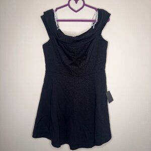 Lulu's Wide Collar Mini Dress Black XL